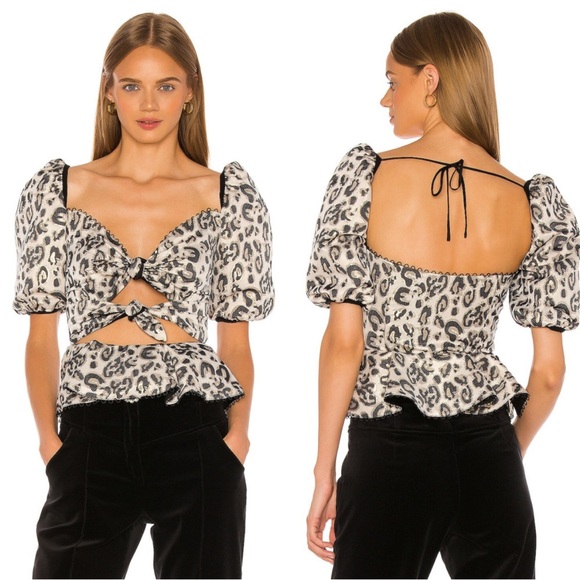 NEW NWT V. Chapman Geneva Blouse In Leopard - Picture 2 of 10